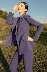 Azure Elegance Pantsuit Set